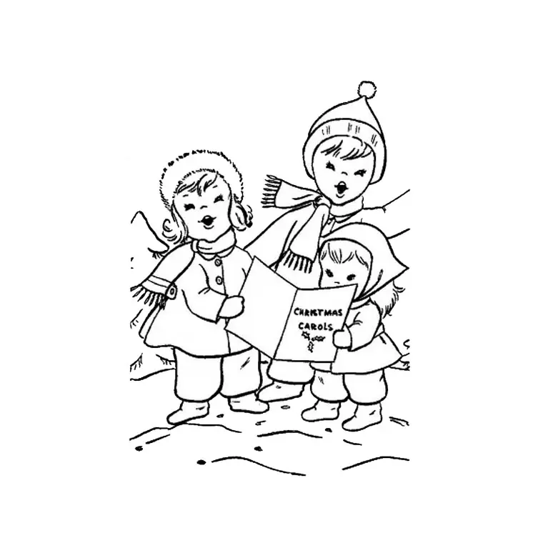 Preschool Christmas coloring page to print