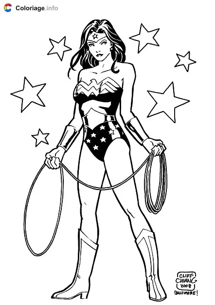 De wonder woman coloring page to print