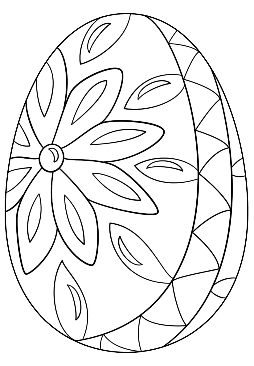 Coloriage Décorative Œuf De Pâques - Pâques à imprimer