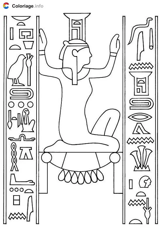 Goddess Nephthys coloring page to print