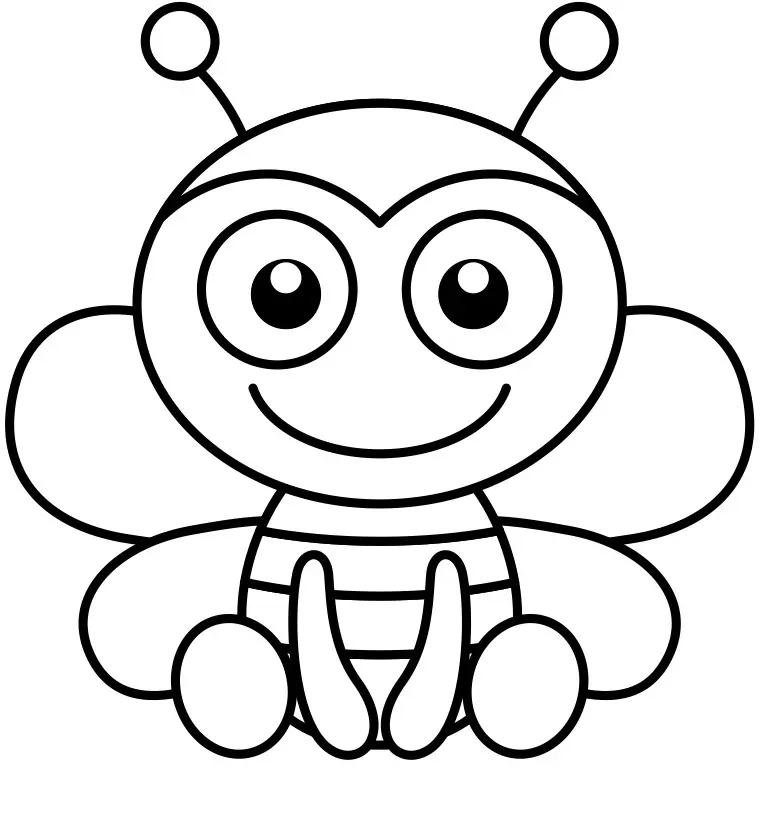 Coloriage Dessin Abeille - Dessin à imprimer