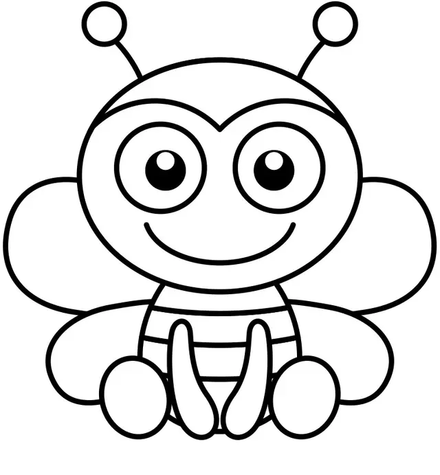 Coloriage Dessin Abeille - Dessin à imprimer