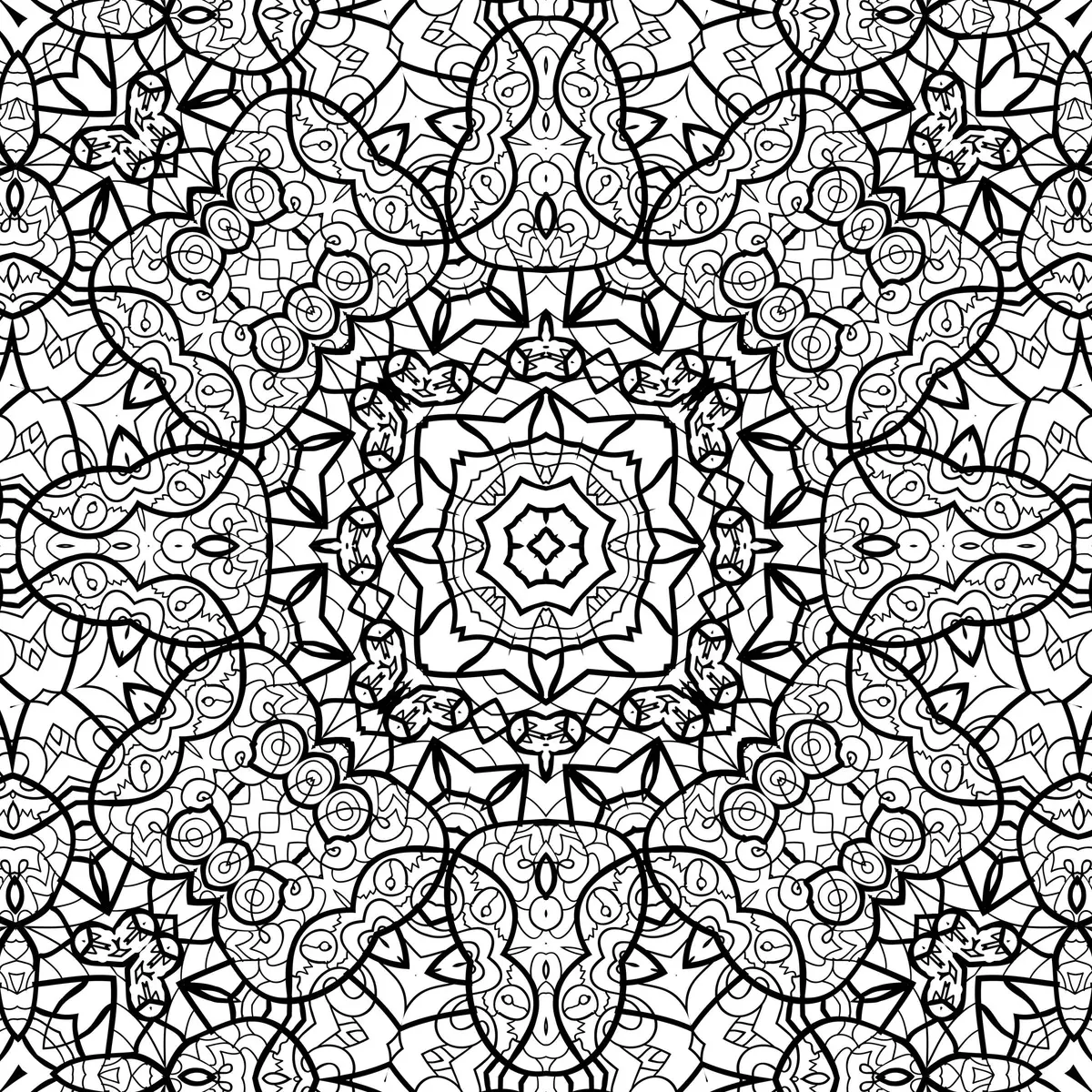 Coloriage Motifs floraux antistress pour adulte - Adulte à imprimer