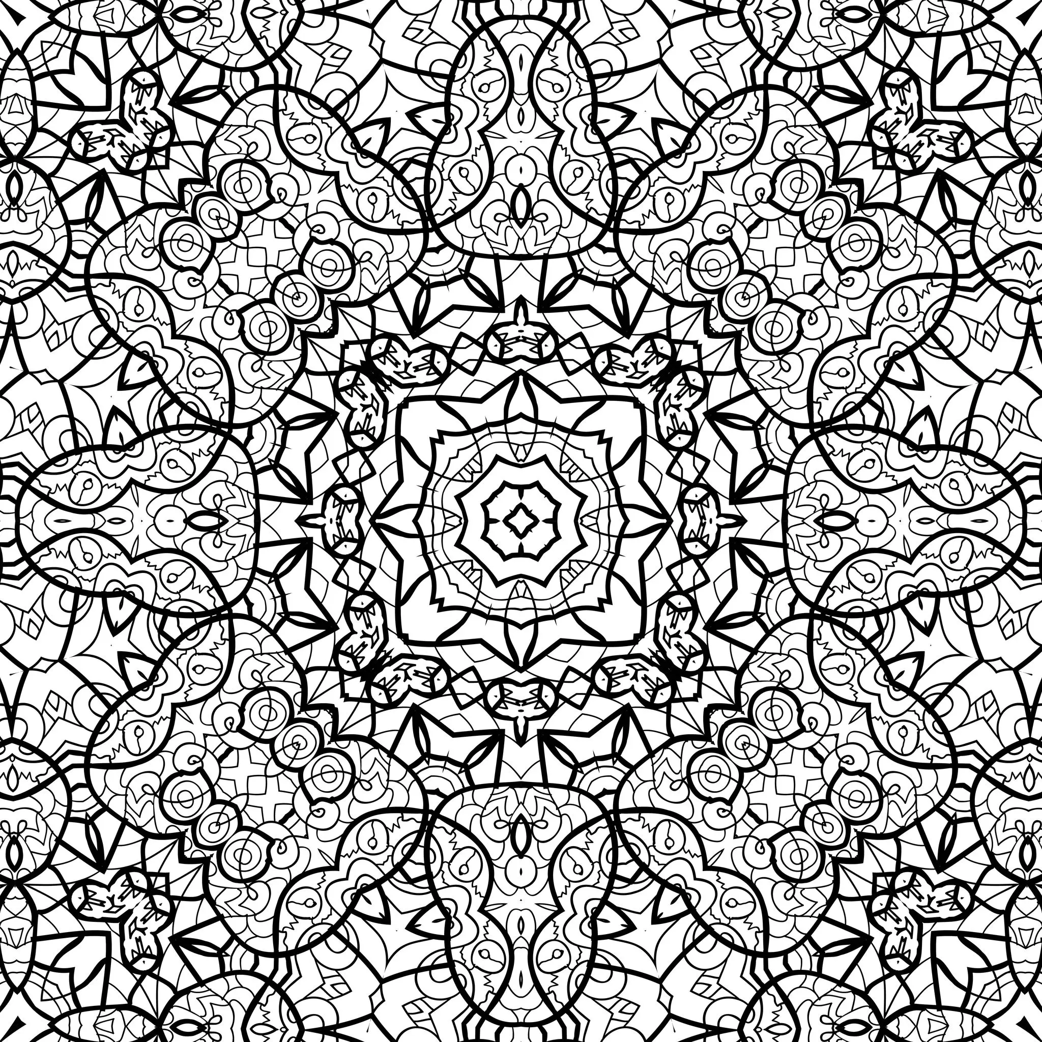 Coloriage Motifs floraux antistress pour adulte - Adulte à imprimer