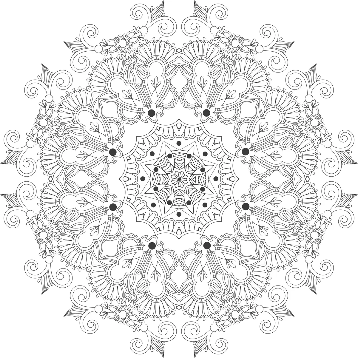 Coloriage Mandala Zen apaisant pour adulte - Adulte à imprimer