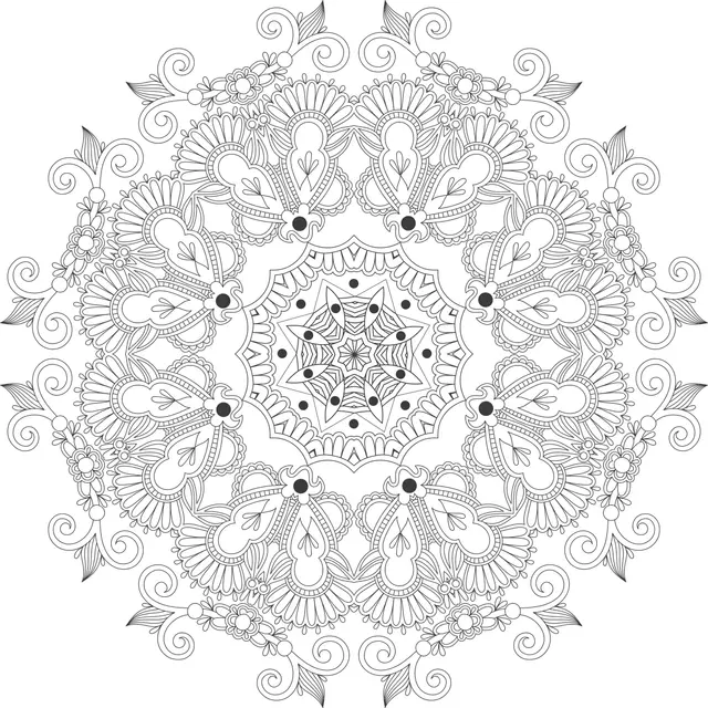 Coloriage Mandala Zen apaisant pour adulte - Adulte à imprimer