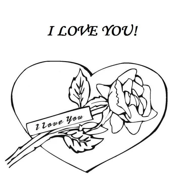 Coloriage Dessin Amour 19 - Amour coeur à imprimer