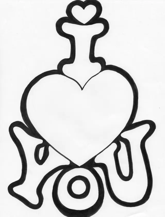 Coloriage Mains tenant un cœur avec amour - Amour à imprimer