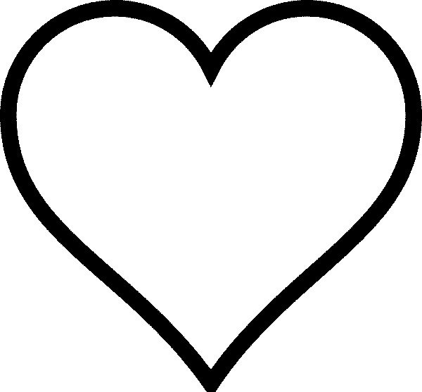 Coloriage Cœur orné de papillons et étoiles - Amour à imprimer