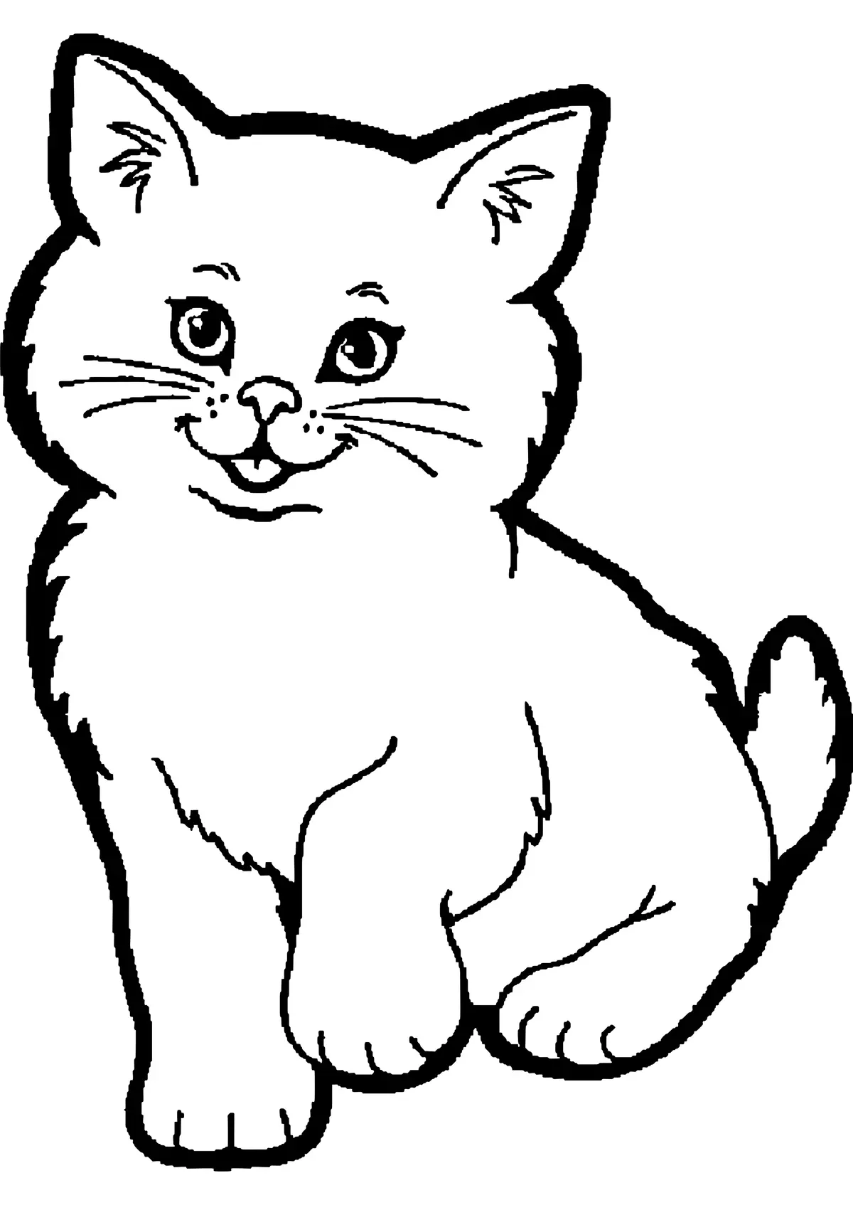 Coloriage Dessin Animaux Chat - Dessin à imprimer