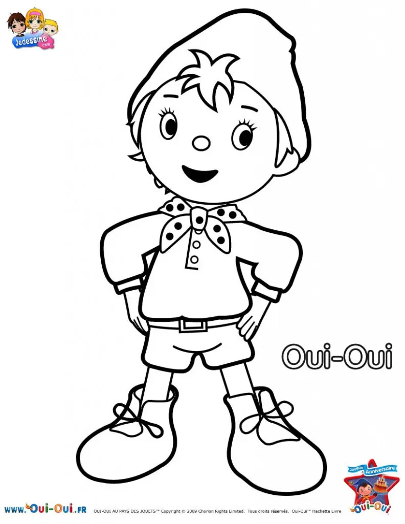 Coloriage Dessin Anime Oui Oui Pour Enfants - Oui oui à imprimer