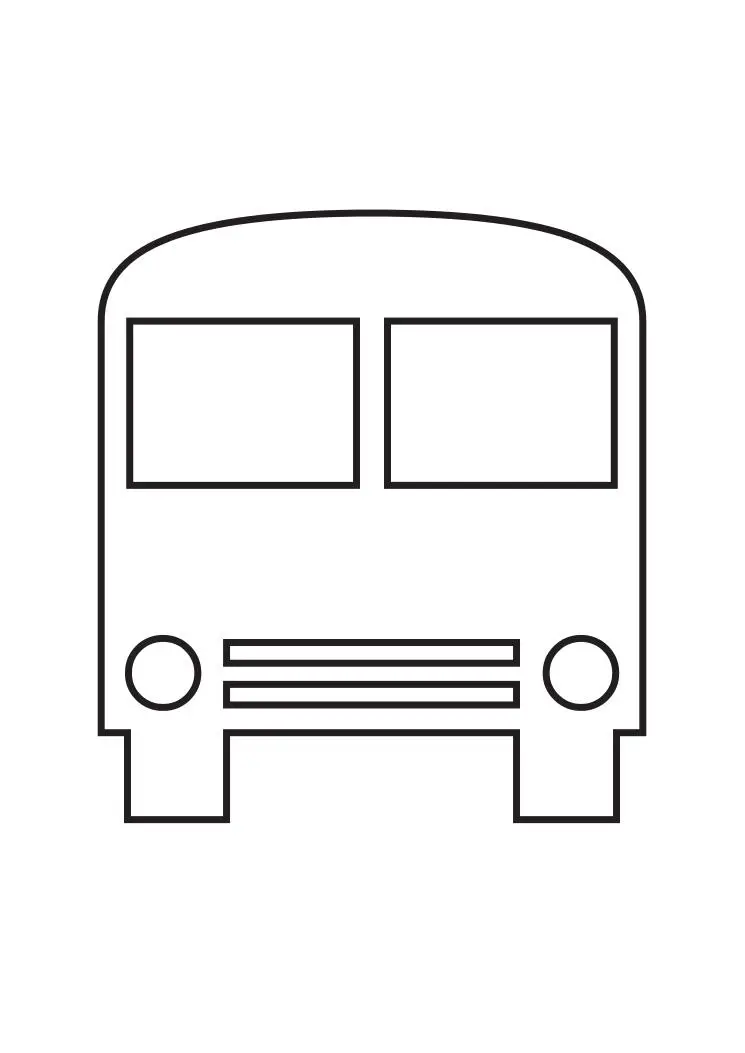 Coloriage Bus de ville circulant dans la rue - Enfants à imprimer