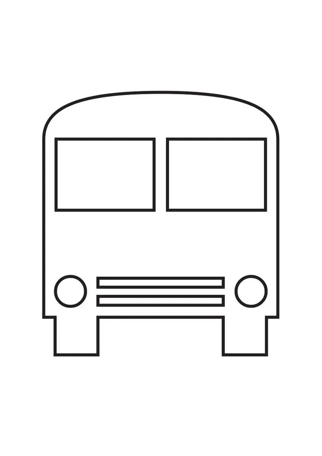 Coloriage Bus de ville circulant dans la rue - Enfants à imprimer