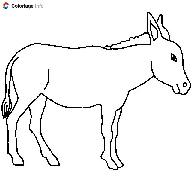 Donkey coloring page to print