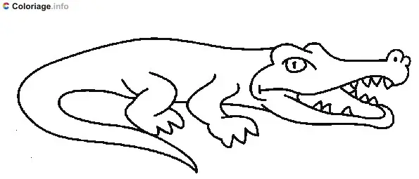 Crocodile Drawing coloring page to print