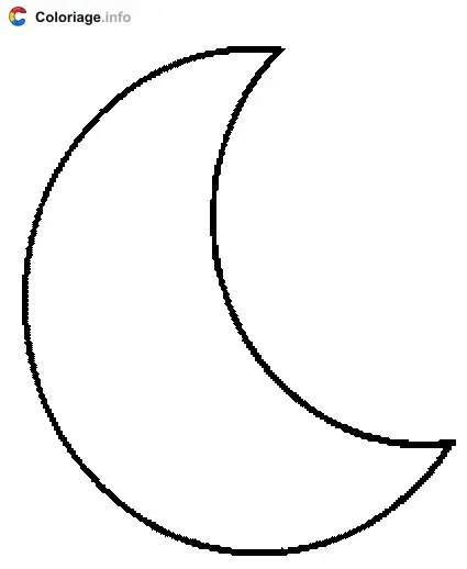 Crescent Moon coloring page to print