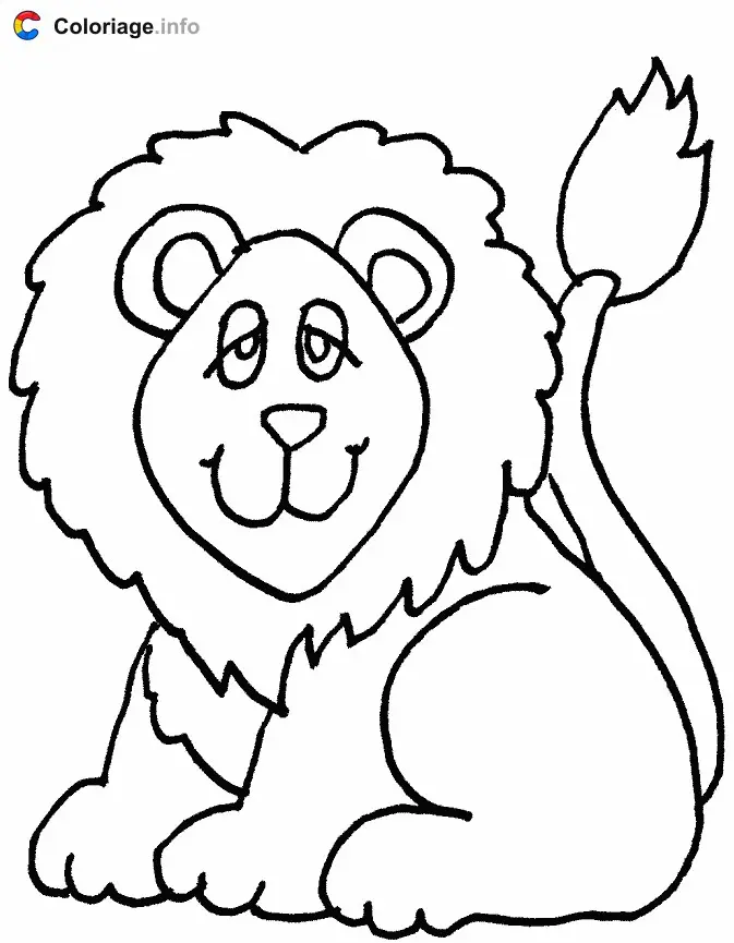 Majestic Lion coloring page to print
