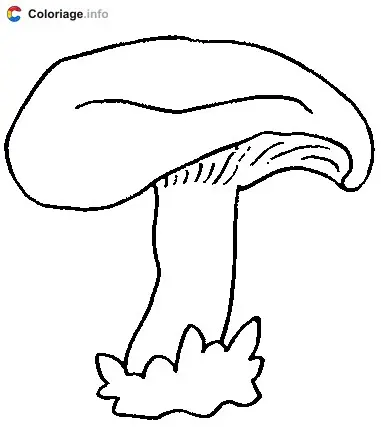 Dessin de champignon coloring page to print