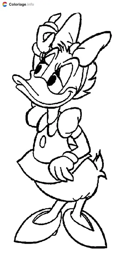 Daisy Duck coloring page to print