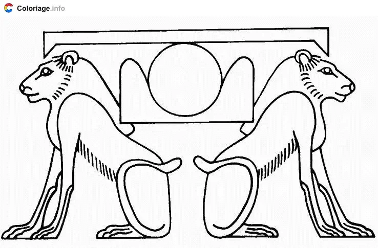 Two Lions coloring page to print