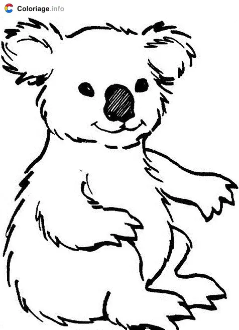 Cute Koala coloring page to print