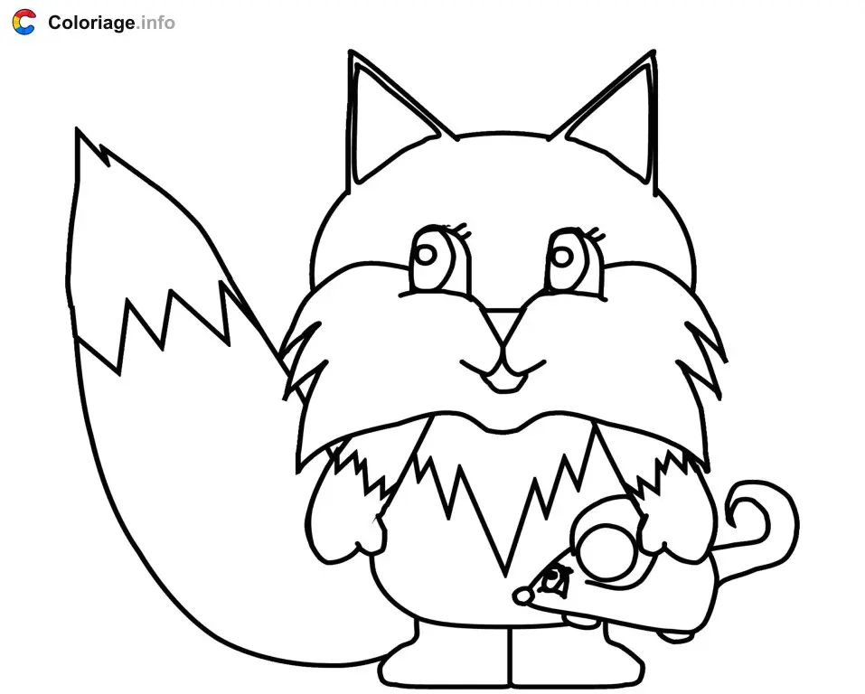 Friendly Fox coloring page to print