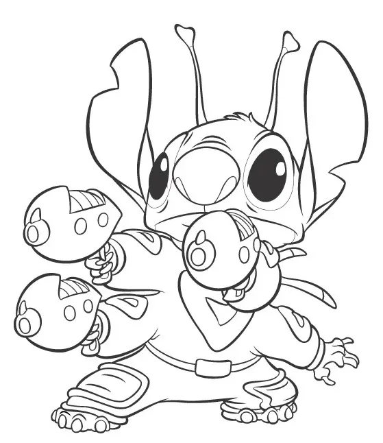 Coloriage Dessin De Stitch En Couleur - Stitch à imprimer
