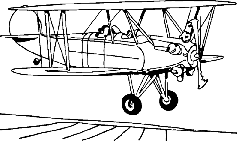 Coloriage Dessin Des Premiers Avion - Avion à imprimer