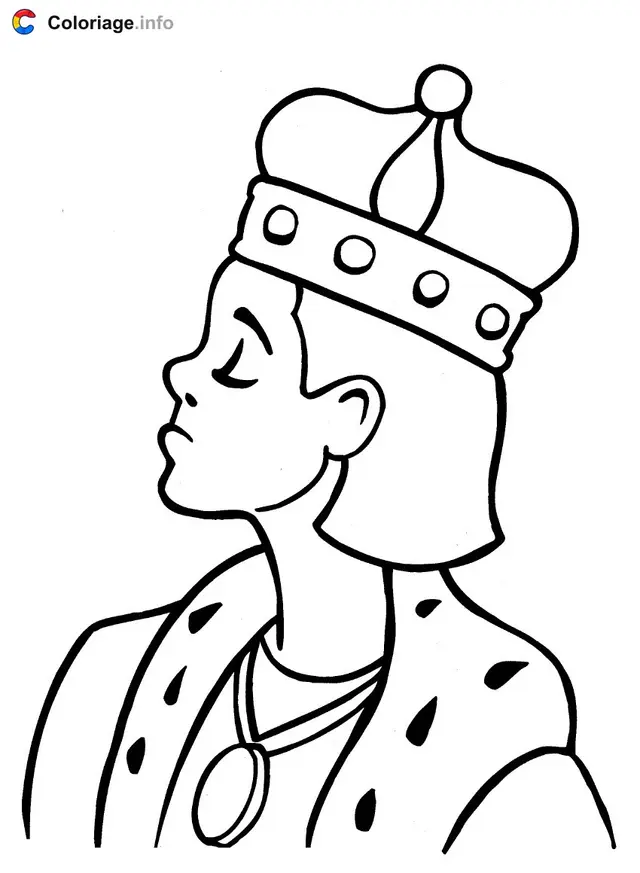 Young King coloring page to print