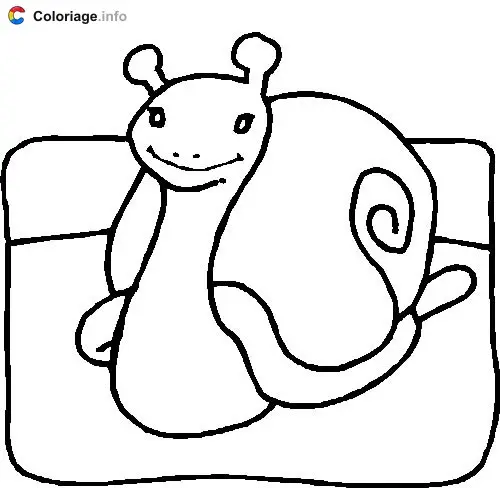 Friendly Snail coloring page to print