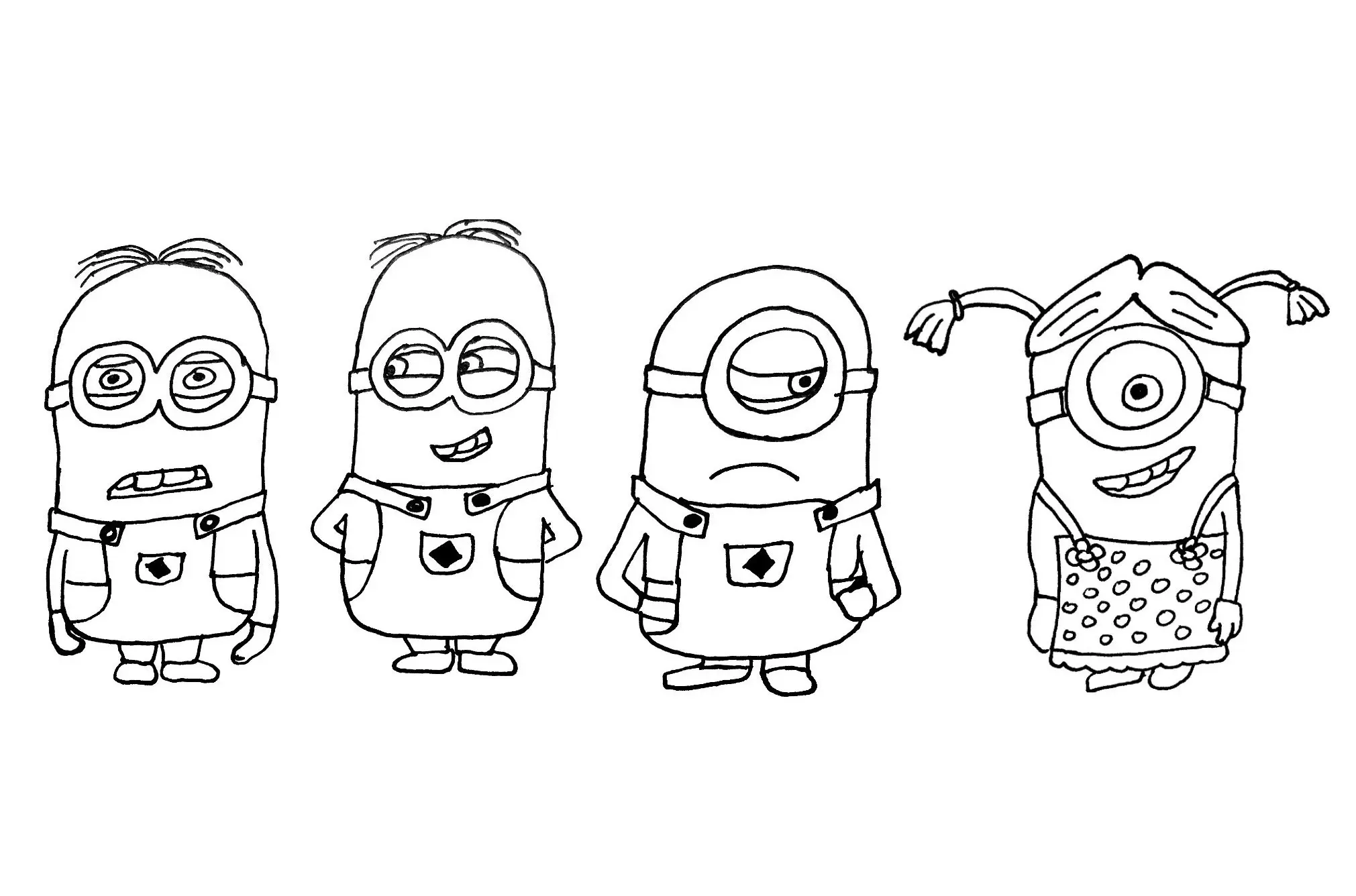 Coloriage Dessin Exclusif Minions - Minions à imprimer