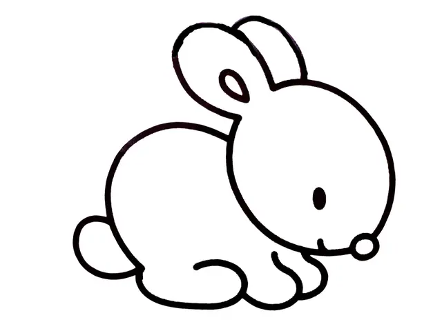 Coloriage Dessin Facile Lapin - Dessin à imprimer