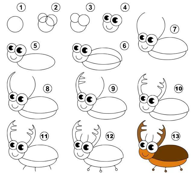 Coloriage Dessin Facile Un Insecte - Dessin facile à imprimer