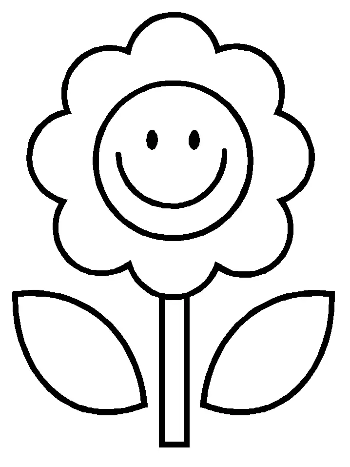 Coloriage Dessin Fleur Facile - Dessin à imprimer