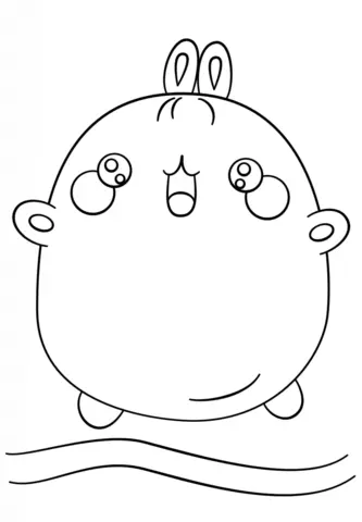 Coloriage Dessin Kawaii Molang - Dessin à imprimer