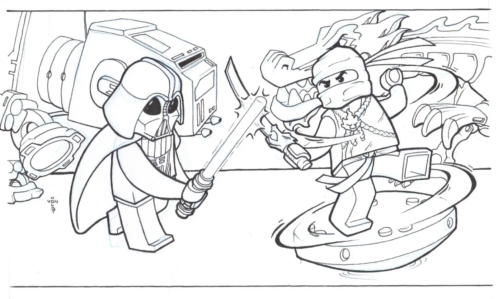 Coloriage Dessin Lego 10 - Lego à imprimer
