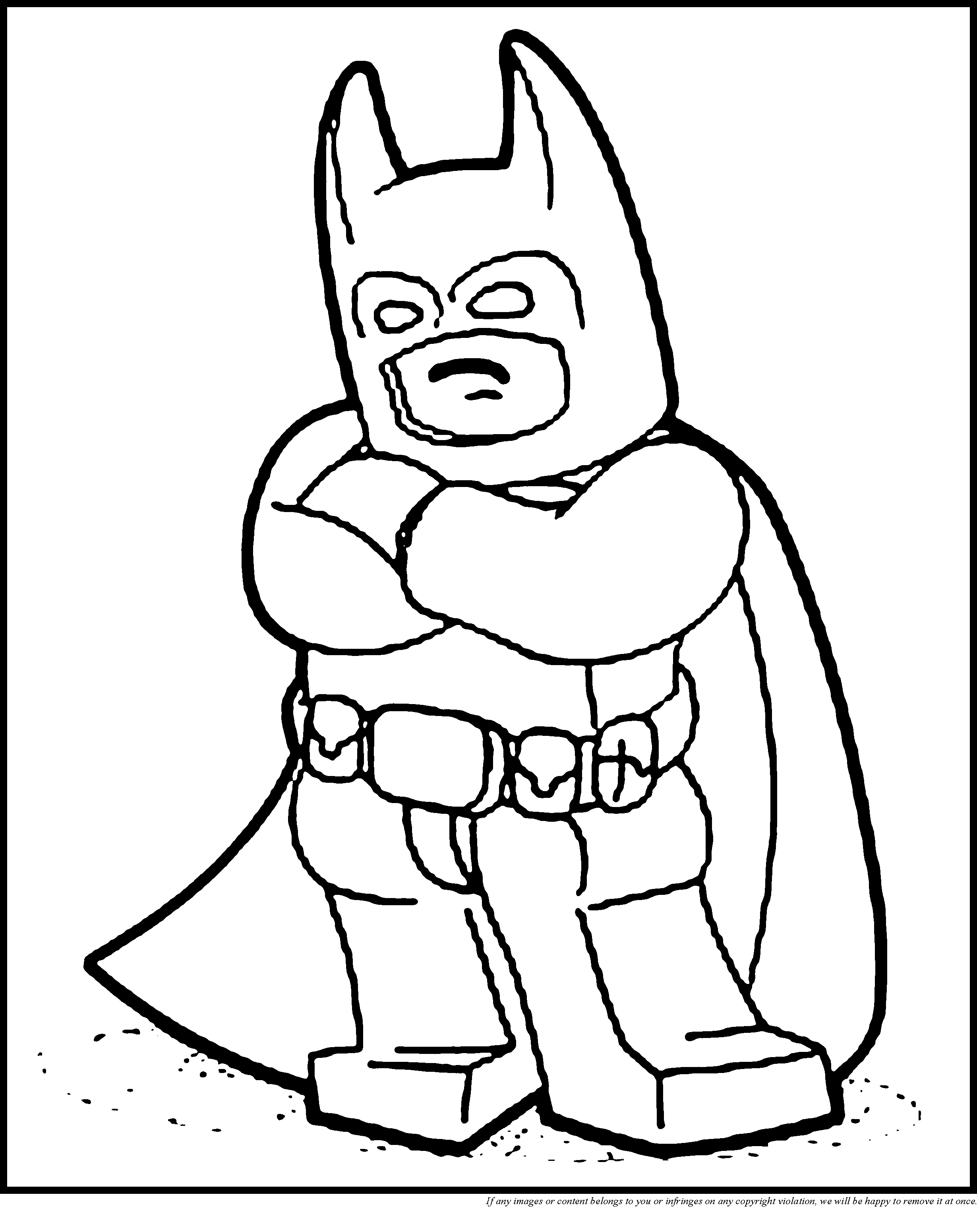 Coloriage Héros Lego en costume d'aventurier - Lego à imprimer