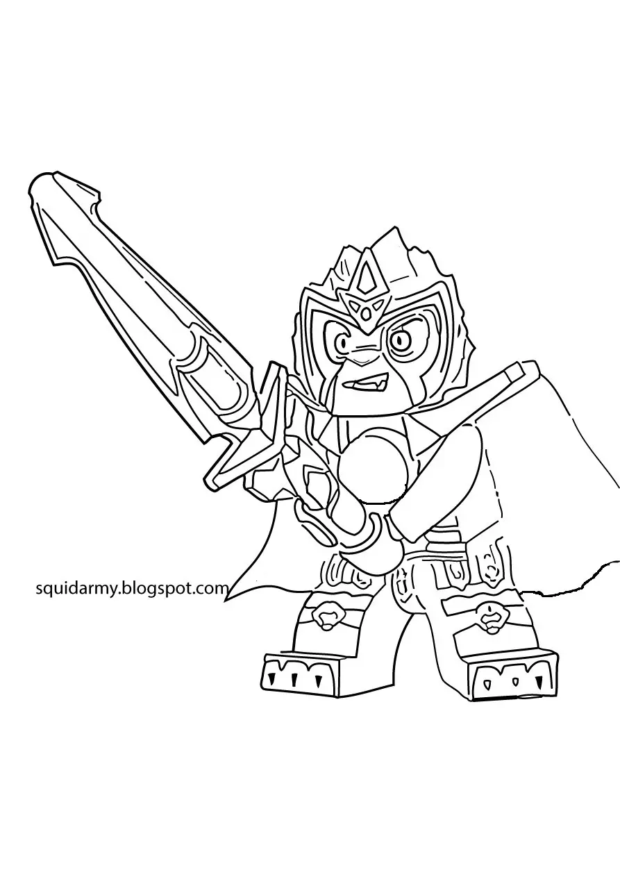 Coloriage Minifigurine Lego avec accessoires détaillés - Lego à imprimer