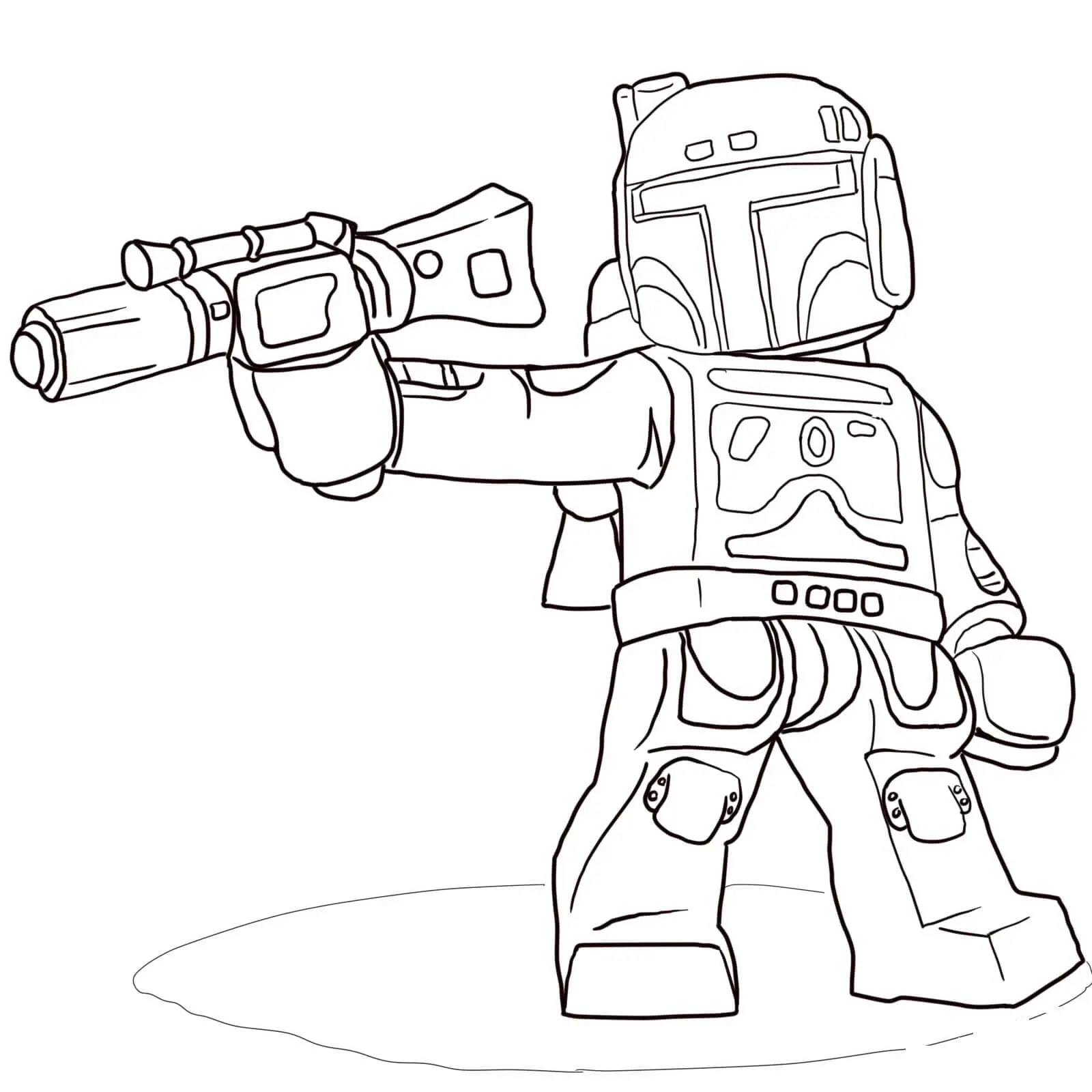 Coloriage Personnage Lego avec accessoires détaillés - Lego à imprimer