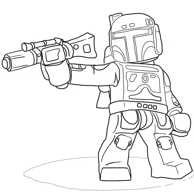 Coloriage Personnage Lego avec accessoires détaillés - Lego à imprimer