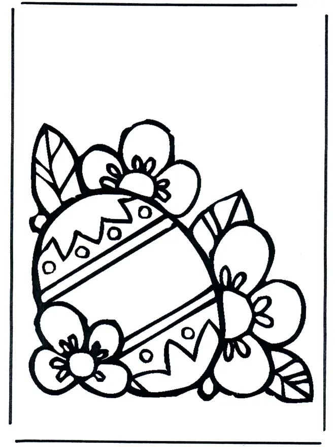 Coloriage Poussins de Pâques dans le nid - Pâques à imprimer