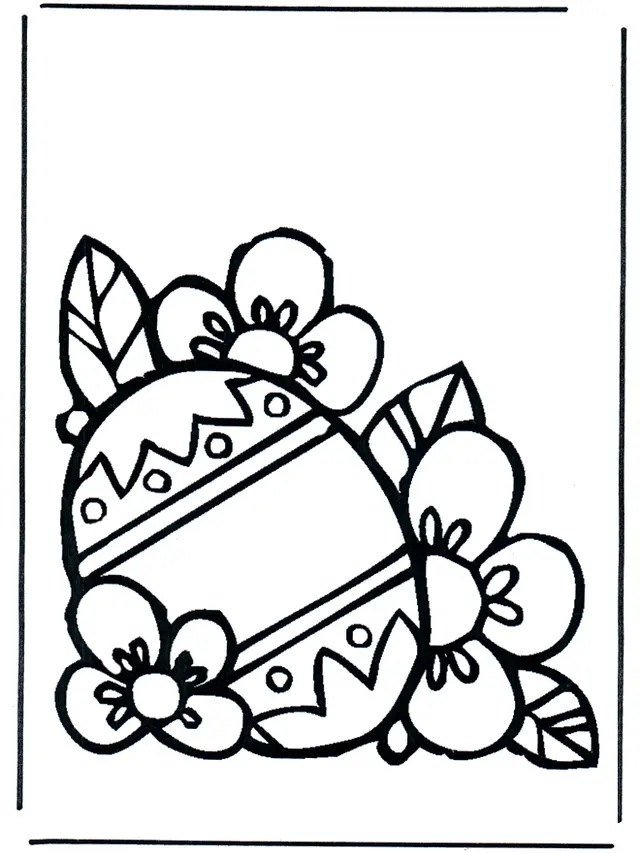 Coloriage Poussins de Pâques dans le nid - Pâques à imprimer