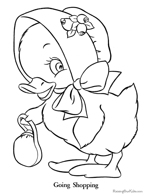 Coloriage Chasse aux œufs de Pâques festive - Pâques à imprimer