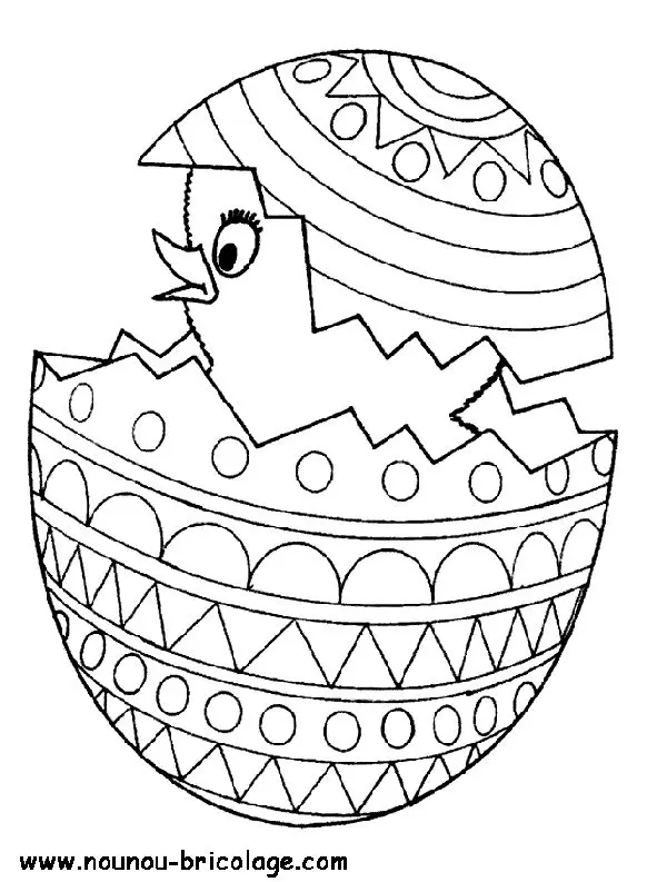 Coloriage Lapin de Pâques sautant dans un jardin fleuri - Pâques à imprimer