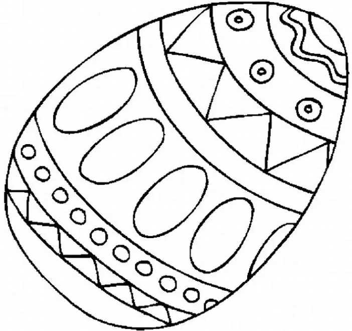 Coloriage Œuf de Pâques richement décoré - Pâques à imprimer