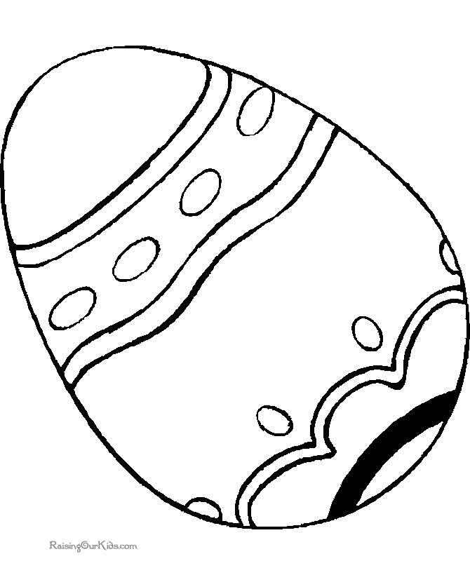 Coloriage Lapin de Pâques tenant un œuf décoré - Pâques à imprimer