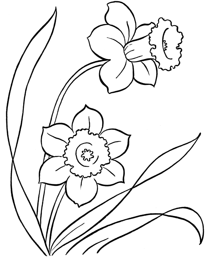 Coloriage Chasse aux œufs de Pâques au jardin - Pâques à imprimer