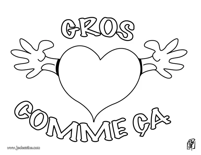 Coloriage Fleurs et cœurs pour la Saint-Valentin - Saint-Valentin à imprimer