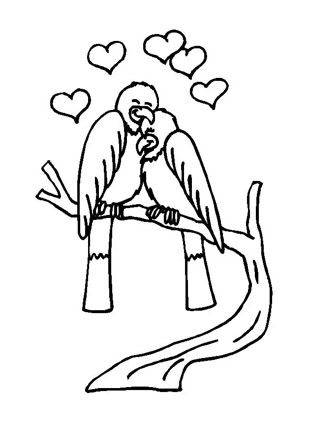 Coloriage Cœur enflammé avec roses de la Saint-Valentin - Saint-Valentin à imprimer