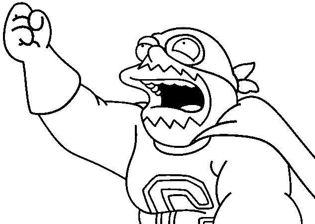 Coloriage Dessin Simpson Super Héros Jeff Albertson - Simpson à imprimer